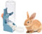 AMSGANK Rabbit Water Bottle, 500ml Automatic Feeder Hanging Water Dispenser for Small Animals, Rabbit, Guinea Pig, Rat, Chinchilla, Ferret, Squirrel, Hedgehog, Dwarf (Blue)