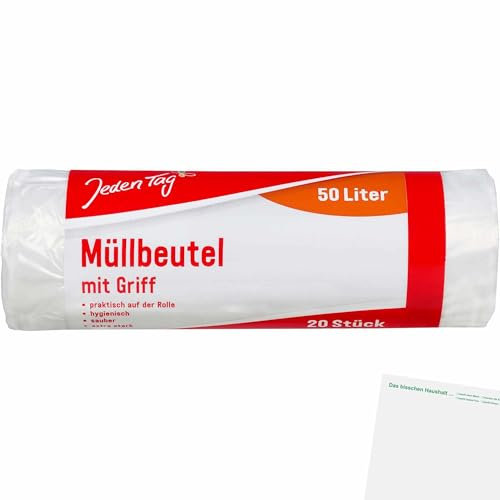 usy Bundle für Jeden Tag Müllbeutel mit Griff 50l (20Stk) + usy Block