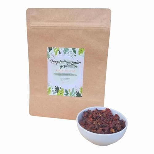 IGART FOODeWOOD Cáscaras di rosa canina essiccate 1000g, tagliate, tè alle erbe di rosa canina 1kg