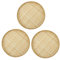 3Piezas Cesta de Almacenamiento de Bambú de Unidades Coladores de Cocina para Verduras Compacto y Duradero