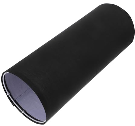 Lampenschirm Zylinder E27 Schwarz aus Stoff und Eisen Modern | Ersatz für Nachttischlampen, Weich Streuendes Licht, Abnehmbar und Leicht zu Montieren
