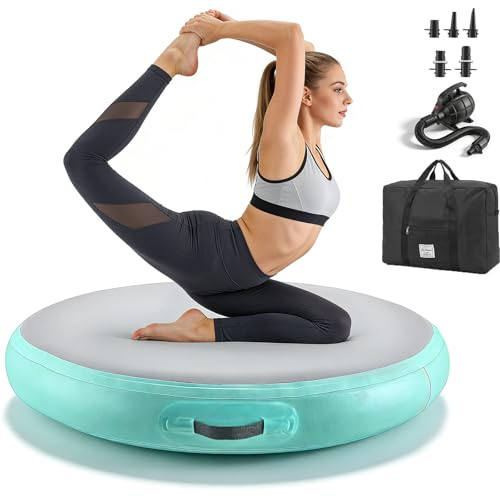 Air Track Colchoneta, 100 * 15CM Air Matte Track, Colchoneta Gimnasia Hinchable Airtrack con bomba de aire, Esterilla de Gimnasia, Esterilla de Entrenamiento para Casa, Yoga, Gimnasia de Ejercicio