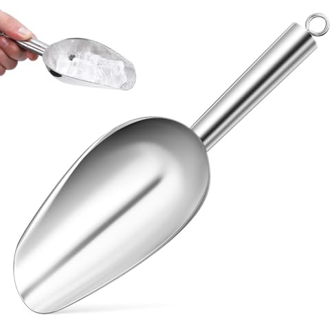 Edelstahl Eisportionierer Eisschaufel aus Silber für Eiswürfel