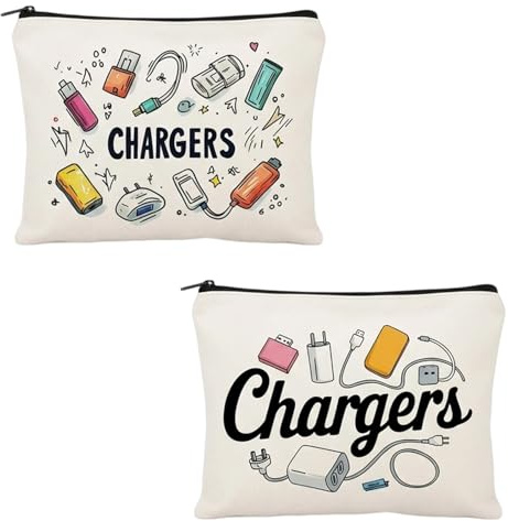 2PCS Charger Bag, Cable Bag for Accessories, Charger Bag for Travel, Portable Travel Pouches, Multi-Purpose Storage Pouch Bag for Cable Management