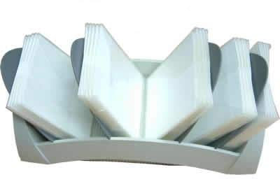 LaserLine CD-Regal für bis zu 100 CDs (25 Schutzhüllen enthalten), Kunststoff, Alphabetisches Index-System, Rapid Transfer System (RTS), 34 x 15 x 19 cm, Medien