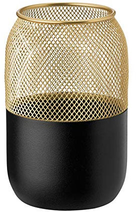 Stelton STT429 Portacandelina da Collo, Lampada da Tavolo, Nero/Oro, Acciaio Inox, 12.4 cm