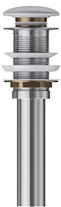 doporro Waschbeckenstöpsel Waschbecken & Waschtisch Stöpsel Ø 66mm | Druckknopf Pop-Up Ventil PU013 Chrom | Ablaufgarnitur Abflussstopfen ohne Überlauf