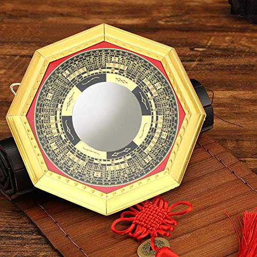 Hztyyier Bagua Mirror, 5.3 Inch Bagua Spiegel Konkav, Glücklicher Chinesischer FengShui Einbuchtung konvexer Bagua Spiegel Taoist Talisman(Konkav)