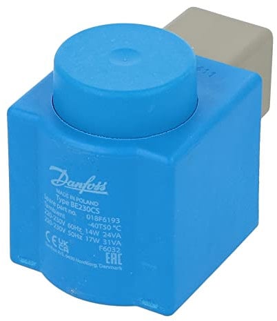 018F6193 | DANFOSS SOLENOID COIL, 220-230V, 50/60HZ, 14/17W, DIN SPADE, PROTECTION CAP, IP20
