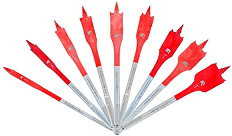 Diablo 9-teiliges Spaten-Bit-Set – Speed-TIP und gebogenes Paddel-Design – DSP2930-S9