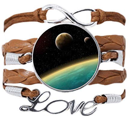DIYthinker Universum Planet Galaxie Erde blaues Armband Liebeskette Seil Ornament Armband Geschenk