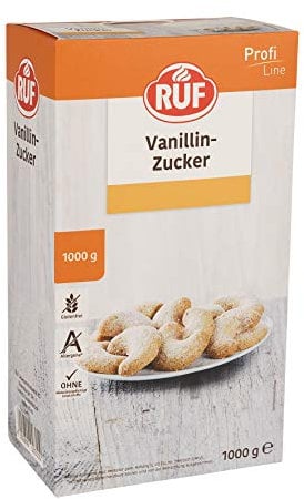 RUF Vanillin Zucker, Großpackung, intensiv vanilliges Aroma, geeignet zum Backen, Kochen und Verfeinern, glutenfrei, vegan, Profi Line