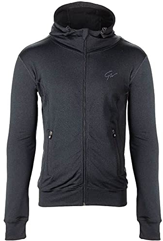 Gorilla Wear Glendo Trainingsjacke - schwarz - leichte Jacke mit Logo Aufdruck bequem zum Sport Alltag Freizeit Workout Training Atmungsaktiv aus Polyester Elasthan mit Reissverschluss, XXL