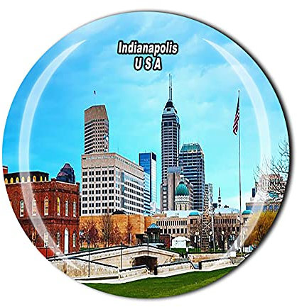 3D Indianapolis USA Kühlschrankmagnet Souvenir Kristall Glas Magnet Reise Souvenir Sammlung Geschenk Home Küche Dekoration