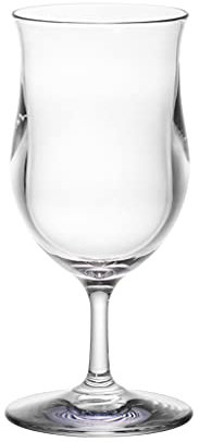 Kadum Lot de 6 verres à cocktail incassables - Verre long drink 330 ml - Pour extérieur, camping, terrasse, bar, jardin - Gobelets à jus Pina Colada - Verre de fête - Plastique polycarbonate