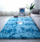 linyingdian Teppich Wohnzimmer Shaggy Teppich Hochflor Teppich Grau Langflor Teppich Kinderzimmer Modern Bunte Batik Teppich Jugendzimmer Flauschiger Teppich (Blau, 120x160cm)