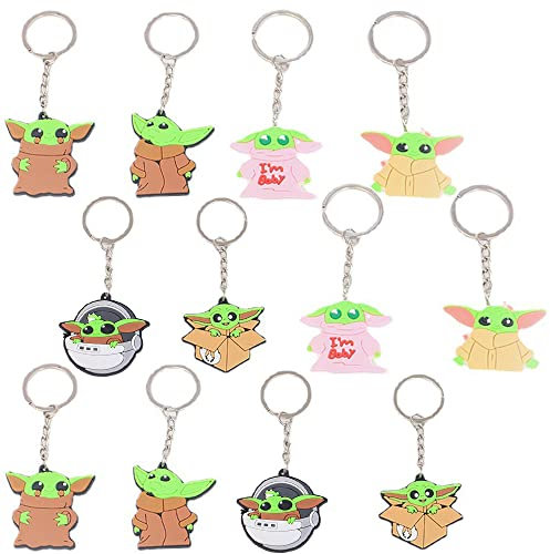 YGCHEN Portachiavi Cartone Animato Portachiavi Bambini Keychain Compleanno Regalo Ciondolo Portachiavi Borse Decorazioni (12 Pezzi)