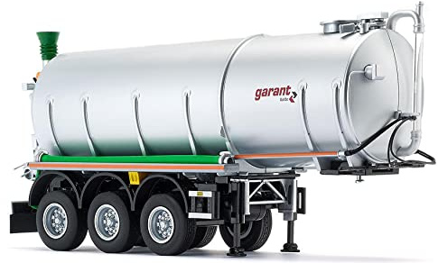 WIKING 077655 Kotte Tank Semi-Trailer Garant TSA 30,000, Model, 1:32, Metal/Plastic, For Ages 14+, Multiple Features, Telescopic Supports, Functional Lift Axle, Silver