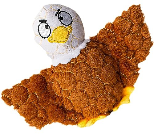 Bite Force Wildlife - Langlebiges Plüschspielzeug für Hunde - Hundespielzeug mit Kevlar gefertigt, mehrlagig und verstärkten Nähten. Quietscher für interaktives Spiel. Ideal für Starke Kauer (Adler)