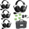 Came-TV 4er-Pack KUMINIK8 kabellose Dual-Ear-Intercom-Headsets, Vollduplex-Intercom-Kommunikationssystem, Entfernung bis zu 450m, mit stärkerer Geräuschunterdrückung