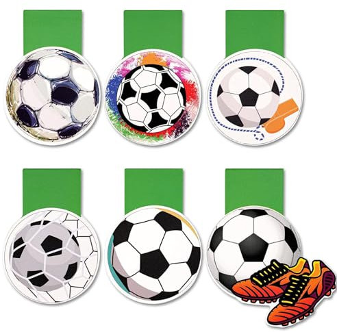 6 Stücke Fussball Lesezeichen Magnetisch,Magnetische Lesezeichen Kinder Fußball,lesezeichen kinder,Magnetlesezeichen Fußball,für Fussballfans,geschenk einschulung junge,schultüte füllung