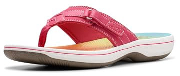Clarks Women's Breeze Sea Flip-Flop, Bright Pink Ombre, 7.5 UK