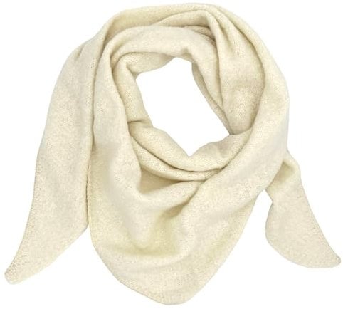 Ziona Damenschal leicht Winter Herbst Dreiecksschal weich XXL Winterschal 202 x 82cm (Creme)