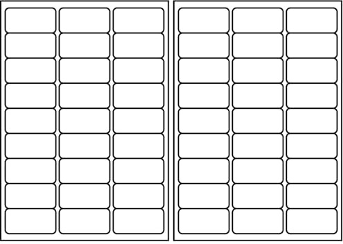SmithPackaging A4 Self Adhesive Address Labels, 27 Labels Per Sheet, 100 Sheets, 63.5 x 29.6mm 2700 Labels (Pack of 2)