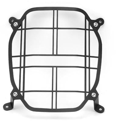 SKORDO Cubierta Faro Motocicleta Para H2C Msx Grom 2020 2021 2022 Faro Motocicleta Cubierta Protectora Para Parrilla Protector Metal Negro Rejilla Faro Motocicleta