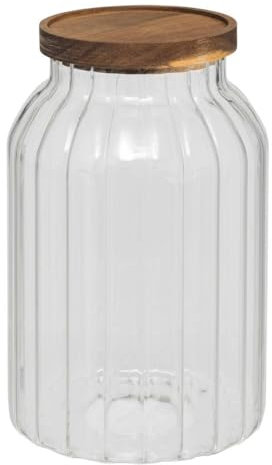 5five - bocal harmony 3l en verre et acacia