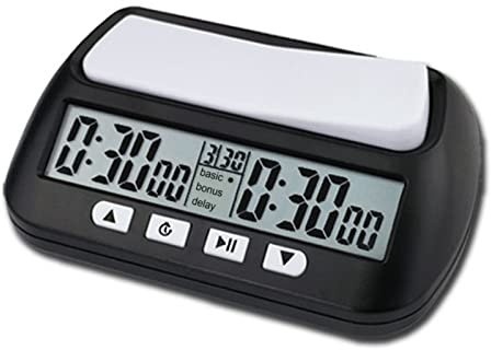 Schachuhr, Spieluhr, Digitaler Schach-Timer, Schachspiel-Timer, Multifunktionaler Schach-Timer, Schachuhr, Digitaler Schach-Timer Mit Akustischer Alarmfunktion, YS 902, Schwarz, Englische Version