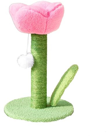 Xafrstyu Cat Tree, Creative Cat Tree Design, 40cm Small Cat Scratching Post, Cats Play Tower Kitten Furniture Premium Sisal Rope for Indoor Kittens and Cats (Pink)
