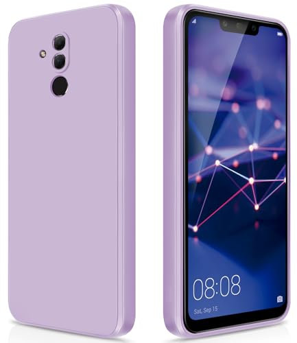 GiiYoon Hülle Kompatibel mit Huawei Mate 20 Lite, Hochwertiges Liquid Silicone Case, Rundumschutz Handyhülle, Kratzfestes Weiches Mikrofaserfutter- Lila