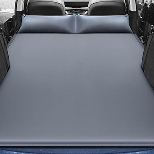 NOVSKI Für Skoda Karoq 2018 2019 2020 2021 Matratze Auto Luftbett,Tragbar Dickere Rücksitz Kofferraum Reisen Luftkissen Reise Campingzubehör,D-Grey