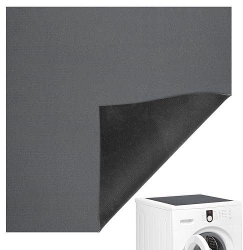 Waschmaschinenauflage Rutschfest, 60 × 60 cm Waschmaschine Abdeckung, Waschmaschinen Auflage, Grau Waschmaschinenbezug Waschmaschinenabdeckung für Waschm Aschine Kühlschrank Trockner