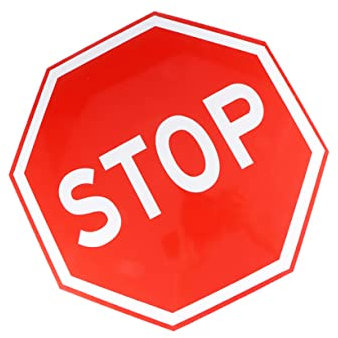 MUSISALY Panneau De Signalisation Routière Stop En Aluminium 30x30cm Panneau De Sécurité Routière Grandes Lettres