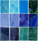 CHICSHIS Feuilles de vitrail vives pour loisirs créatifs (bleu)