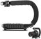 Camera Grip, Camera Stabiliser Grip, Camera Stabiliser Photo Equipment - Hand Stabiliser Camera Holder, Stabilising Grip with Cold Shoe Mount, Camera Accessories