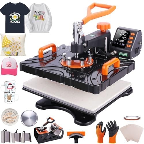 AKEYDIY AKE-5462 - Prensa de transferencia 8 en 1, color negro, 30 x 38 cm