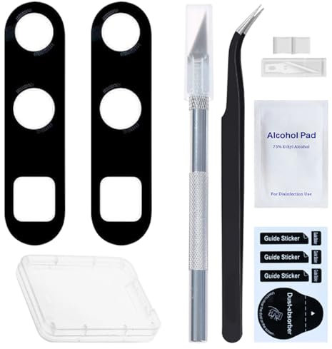 ZHUROUPU 2 PCS für Huawei P30 Pro Rückkamera Objektiv Glas Ersatz mit Kleber vorinstalliert kompatibel für Huawei P30 Pro 6.47 Zoll VOG-L29 VOG-L09 VOG-L04 (Schwarz)