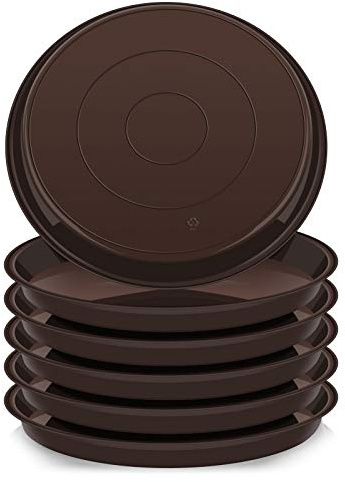 VUWEZ 6 Stück 63,5 cm Pflanzuntersetzer, Pflanzschale 50,8 cm rund, Pflanzuntersetzer für Innen, Pflanzschalen für Töpfe, Blumentopf-Untersetzer, Topfuntersetzer für Übertopf 48,3-66 cm (63,5 cm