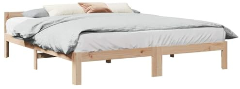 vidaXL Massivholzbett ohne Matratze 160x200 cm Kiefernholz