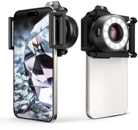 APEXEL 120X Juwelierlupe zur Beobachtung und Fotografie von Antiquitäten, Schmuck und Luxusgütern