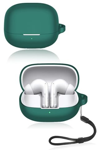 Funda protectora para auriculares Xiaomi Buds 5 Pro, funda de silicona suave con cordón, agradable al tacto y duradera, color verde