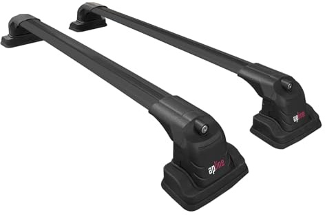 Compatible avec Toyota FJ Cruiser (XJ10) 2007-2022 ACE-3 Modèle Barres de Toit Railing Porte-Bagages de Voiture Aluminium Noir 2 Barres