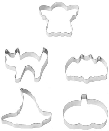 Halloween Ausstechformen 5 Stück Edelstahl Keksausstecher Halloween Ausstecher Formen Halloween Plätzchen Ausstecher