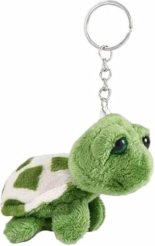 Wyjuan Grüne Mini-Schildkröte, Plüsch, Stofftier, niedlicher Plüsch, Meeresschildkröte, Schlüsselanhänger, Cartoon-Puppe, für Geburtstagsgeschenktüten, Zubehör, Stofftiere