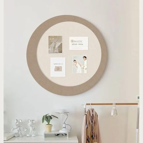 Filz-Pinnwand, rund, 40/60 cm, für DIY-Fotos, Memo-Display, Wandpaneel, faltbar, selbstklebende Filz-Pinnwand für Zuhause, Büro, Kamel, 60 cm