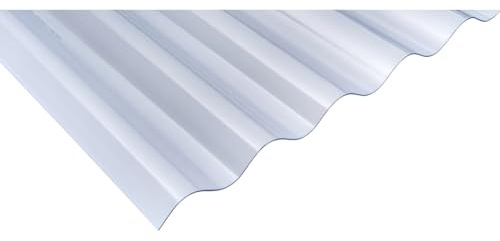 Clear PVC Corrugated Roofing Sheet Transparent Roof Panel for Shed, Garage, Carport & Canopy – Weather Resistant 3000 x 660mm