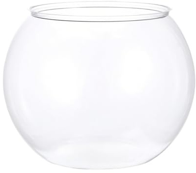 Vase bol en verre transparent – Pot rond de 8 à 10,5 cm – Pot de fleurs en verre transparent incassable pour aquarium, décoration d'intérieur, boissons de fête
